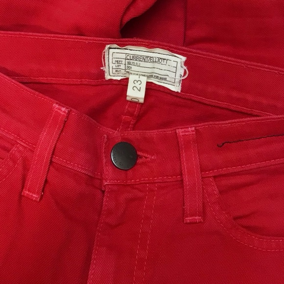 Current/Elliott The Stiletto Red Skinny Pants - Picture 4 of 5